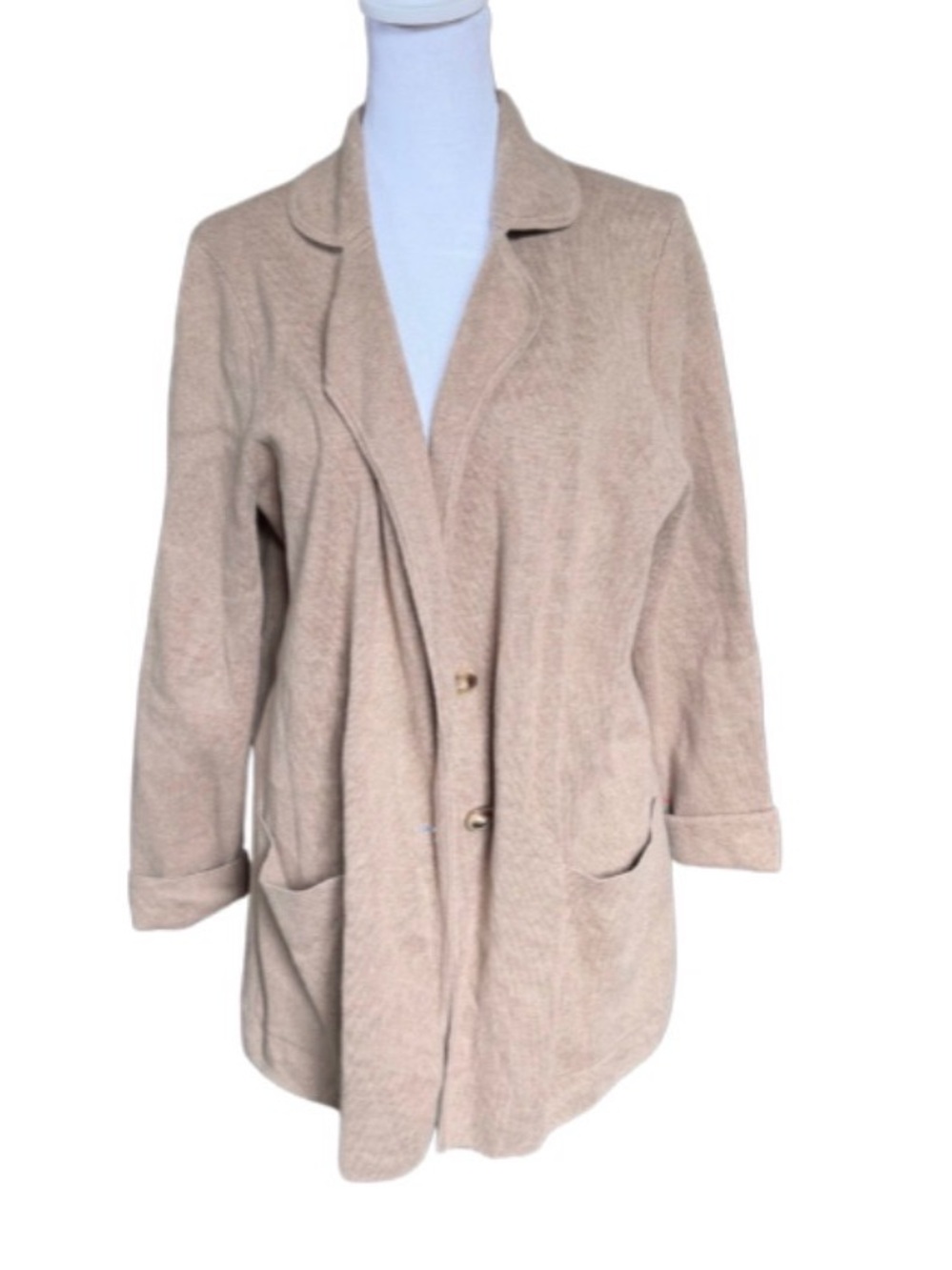 J. Crew Light Beige Open-Front Blazer Jacket